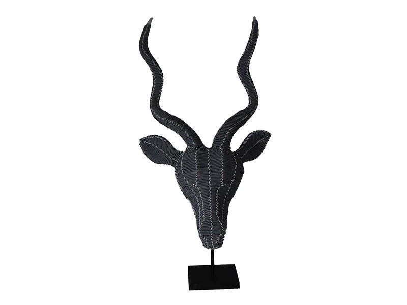 Rope Kudu Wall Hanging Black and Grey Rope Kudu Wall Hanging Black and Grey